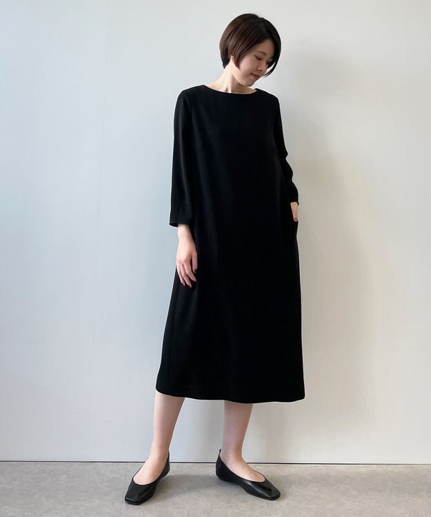 自由区 L 【セットアップ可】ダブルクロス サックワンピース ブラック系