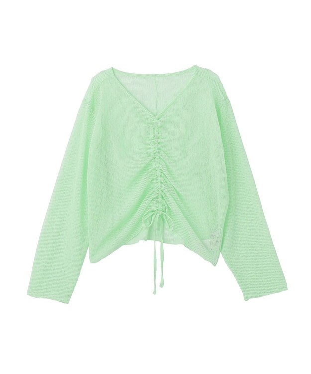 earth music&ecology フロントドロストシアープルオーバー Light Green