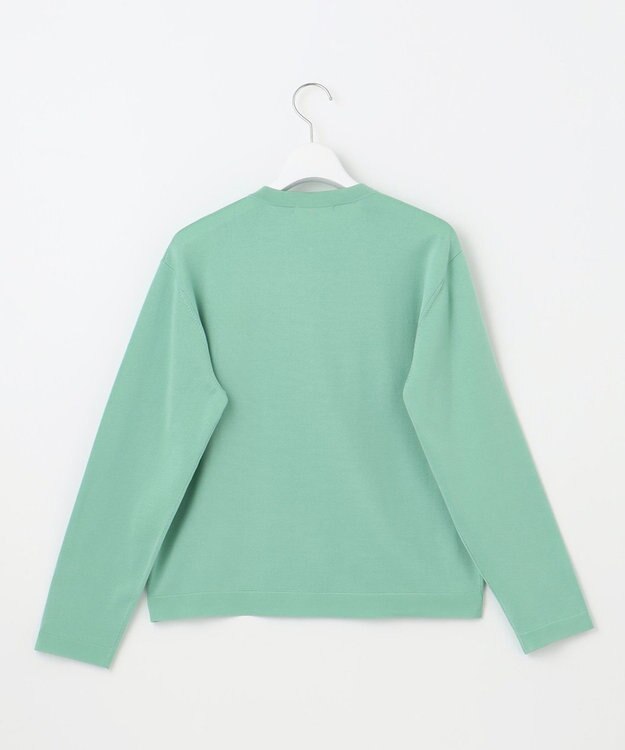 自由区 【アンサンブル対応・洗える】アセテートコットン カーディガン グラスグリーン