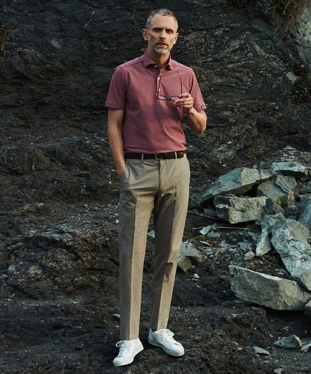 GOTAIRIKU 2年連続売上NO1【仕事で着られる】キレイめ 鹿の子ビズポロシャツ ワイン系