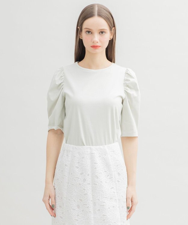 TOCCA 【洗える！】SOLEIL ボリューム袖トップス グリーン系