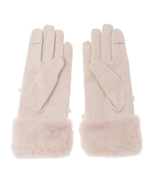 Maison de FLEUR プチリボンファーグローブ Light Pink