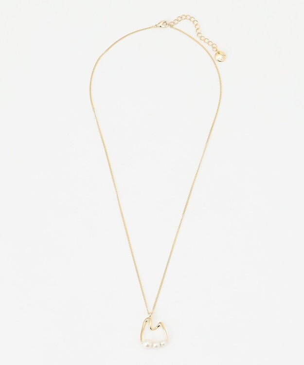 ICB パールラインネックレス ゴールド系