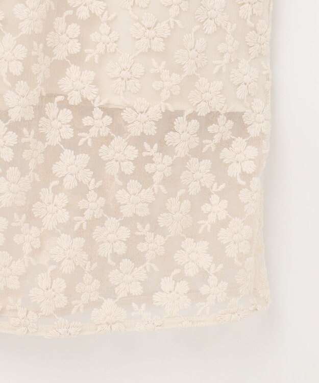 自由区 【カトリエムブーケ】Fleurs flottantes フラワーモチーフスカート エクリュ