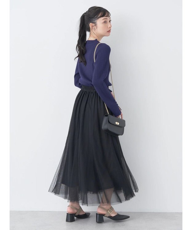 earth music&ecology チュールスカート Black