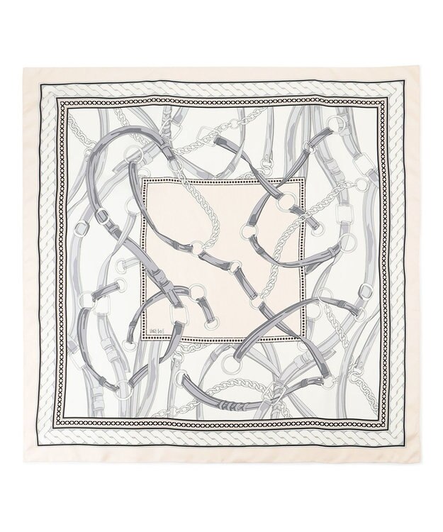 23区 ベルト柄 スカーフ ベージュ系