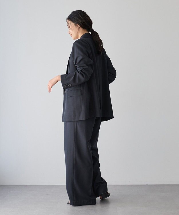 YECCA VECCA タックワイドパンツ Navy