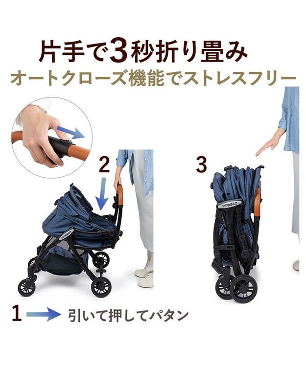 PET PARADISE smooca ネオ ワンロック ペットカート《デニム調》 インディゴブルー