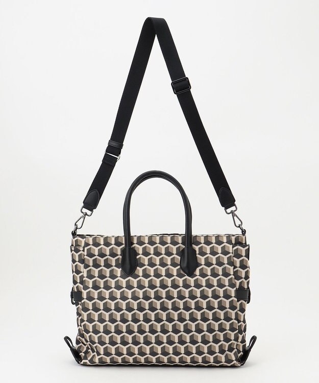 Y'SACCS キュービックモノグラム　2WAYトート　Sサイズ チョコ