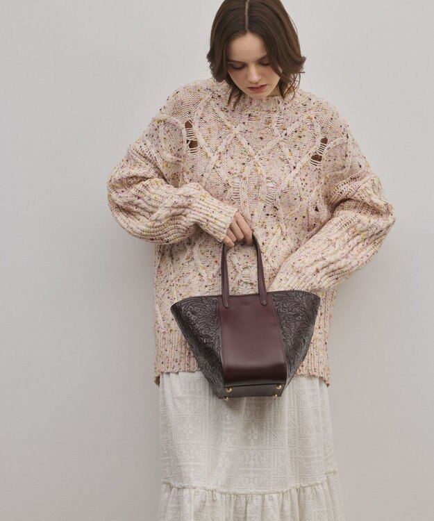 GRACE CONTINENTAL Cube Bag ダークブラウン