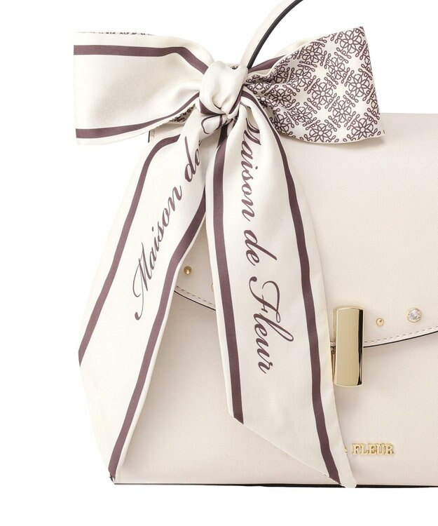Maison de FLEUR スタッズフラップ２Ｗａｙバッグ Ivory