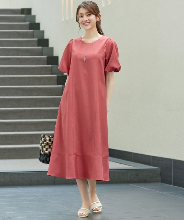 Tiaclasse L バックリボンワンピース ピンク