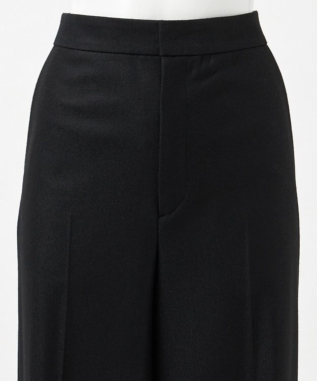 23区 【エステータ】ウールツイルジャージー ワイドパンツ ブラック