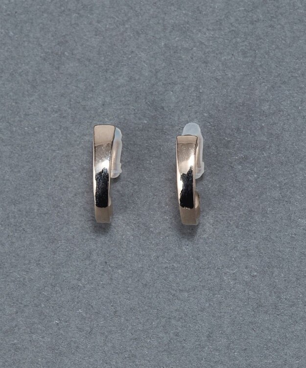 Phoebe 〈痛くないシリーズ/金属アレルギー対応〉モーションフープライトフィットイヤリング 定番/シンプル/フープイヤリング シャンパンゴールド