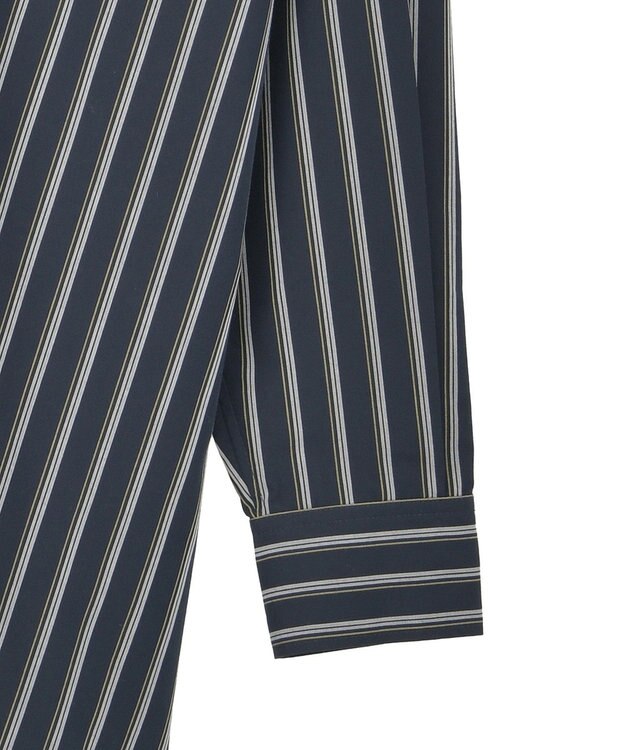 AMERICAN HOLIC イージーケアオーバーチュニックシャツ Stripe Navy
