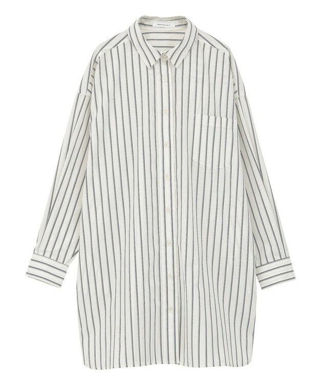 AMERICAN HOLIC イージーケアオーバーチュニックシャツ Stripe