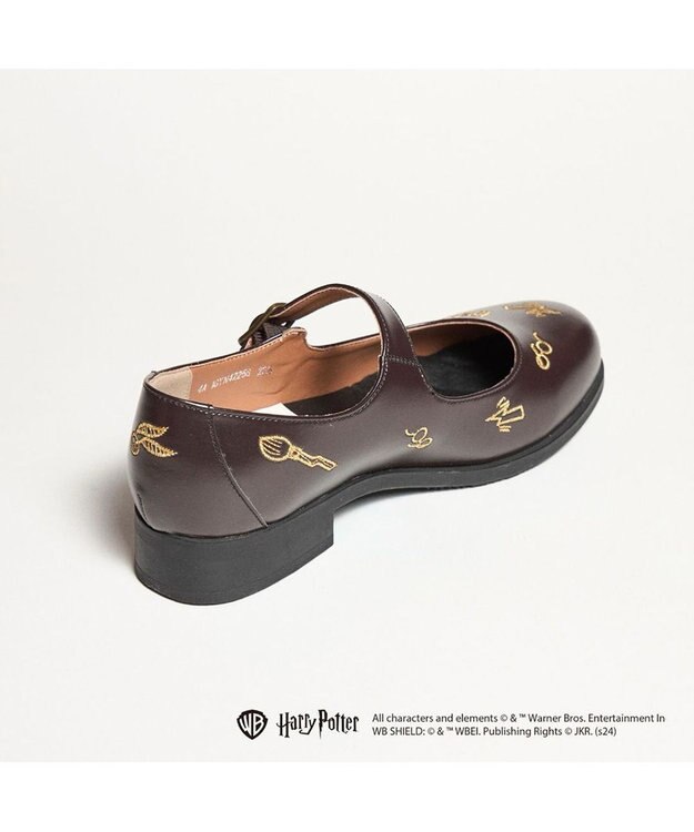 ing <ing>【ハリー・ポッターコラボレーション】刺繍モチーフメリージェーンパンプス ダークブラウン