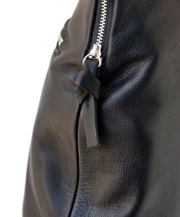 FOLNA RD ソフトレザーブガッティボストンバッグL-SIZE ブラック