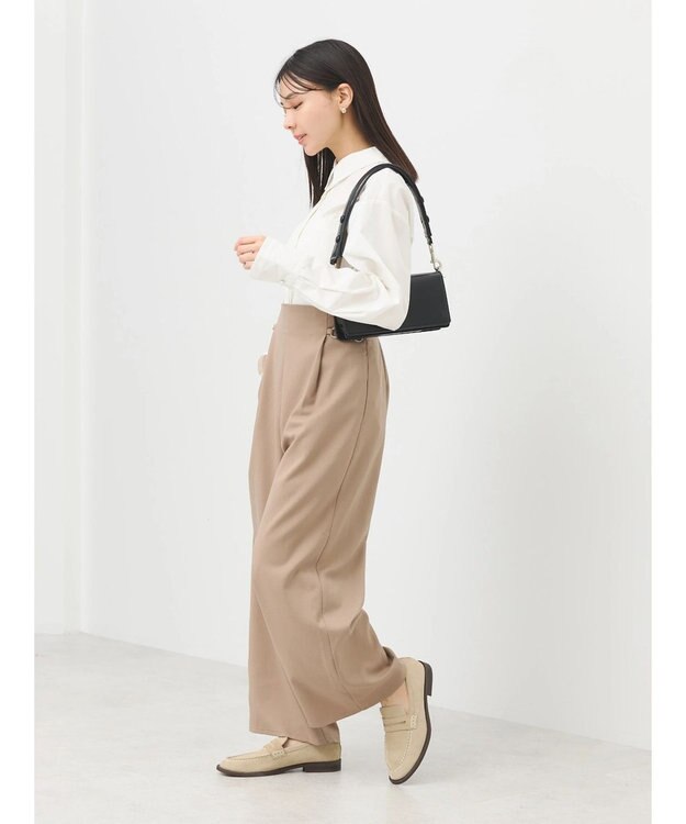 earth music&ecology パールボタンシャツ Off White