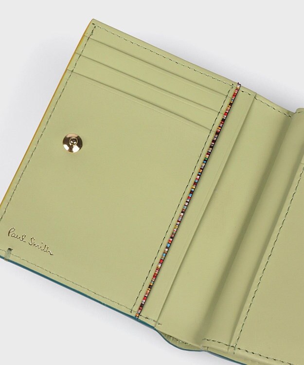 Paul Smith カラードエッジ がま口 2つ折り財布 グリーン