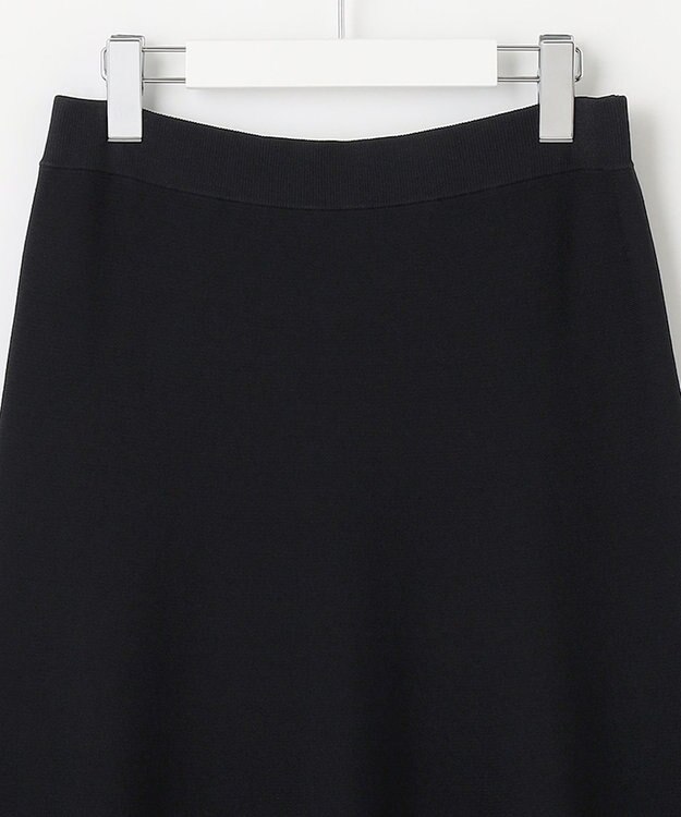 自由区 【洗える・XSサイズあり】クレープストレッチニット スカート ネイビー系