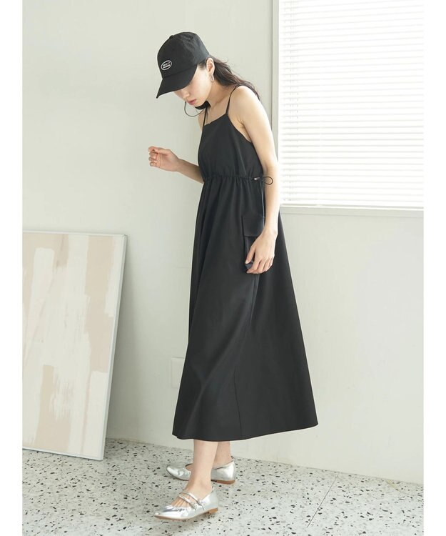 earth music&ecology ストレッチキャミワンピース Black