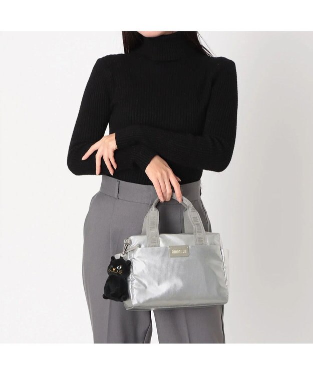 ANNA SUI ワンダー 2WAYミニボストンバッグ シルバー