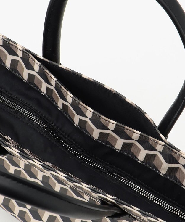 Y'SACCS キュービックモノグラム　2WAYトート　Sサイズ チョコ