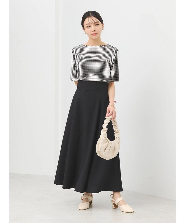 earth music&ecology ギンガムメロープルオーバー Black