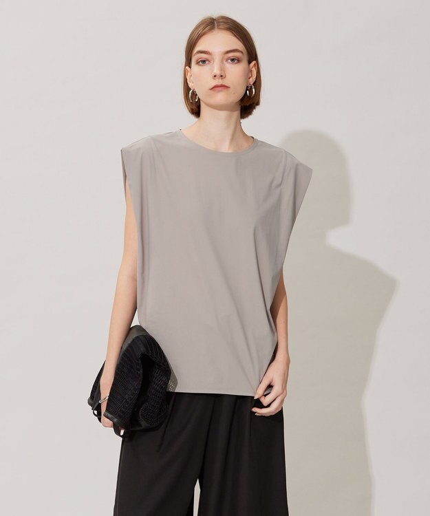 ICB 【接触冷感・UVカット・速乾・洗える】マットスキューバ  ノースリーブプルオーバー オリーブ系