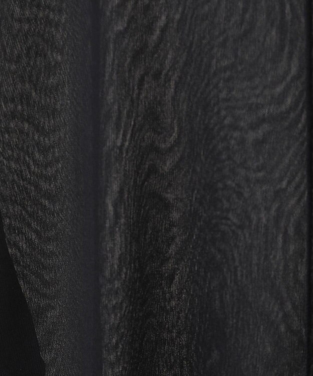 YECCA VECCA クルーネック5分袖シアートップス Black