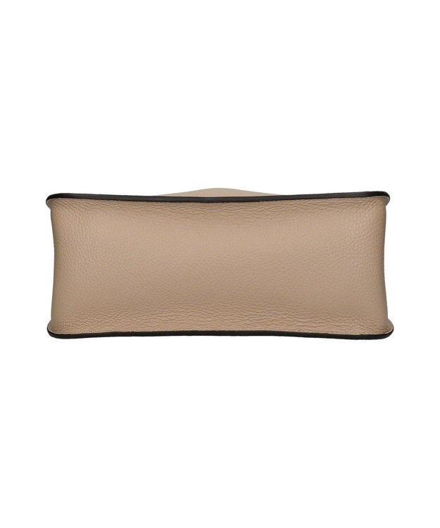 INTER-CHAUSSURES 【LORISTELLA】Vカットレザー２WAYハンドバッグ ライトベージュ