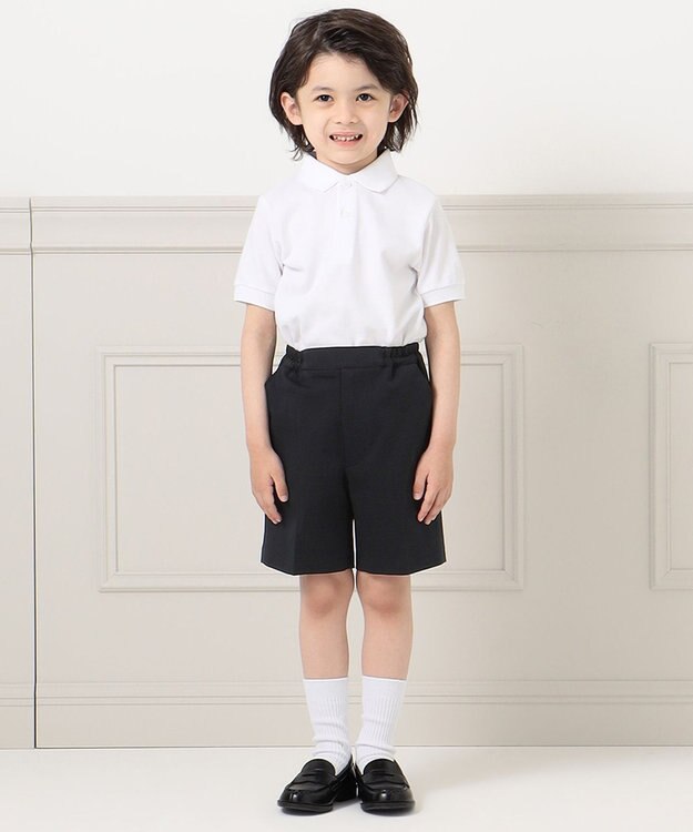 J.PRESS KIDS 【90-130cm】40／2鹿の子 ポロシャツ(半袖・刺繍なし） ホワイト系