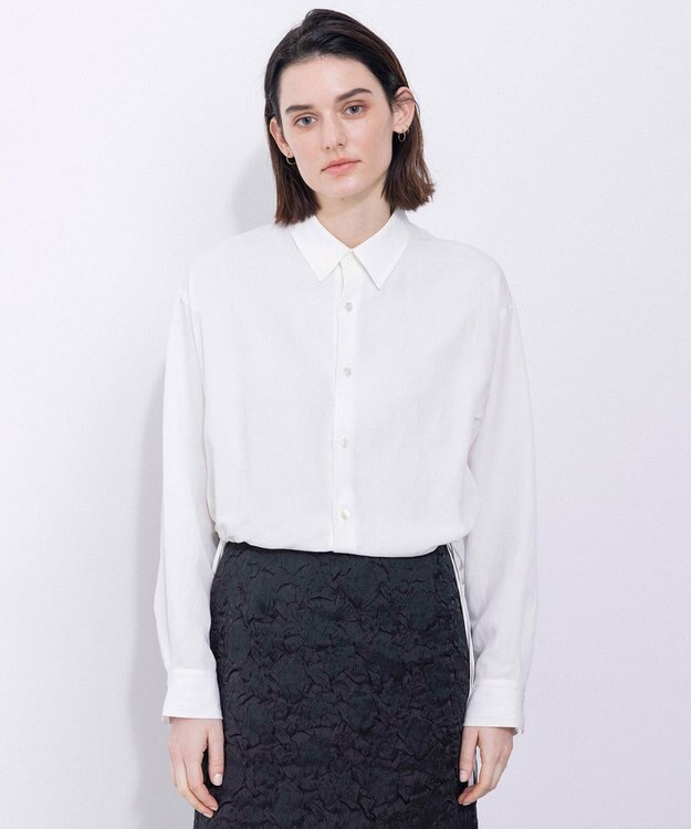 NAVE 【Nave・セットアップ可】ヴィスコースリネン シャツ アイボリー系