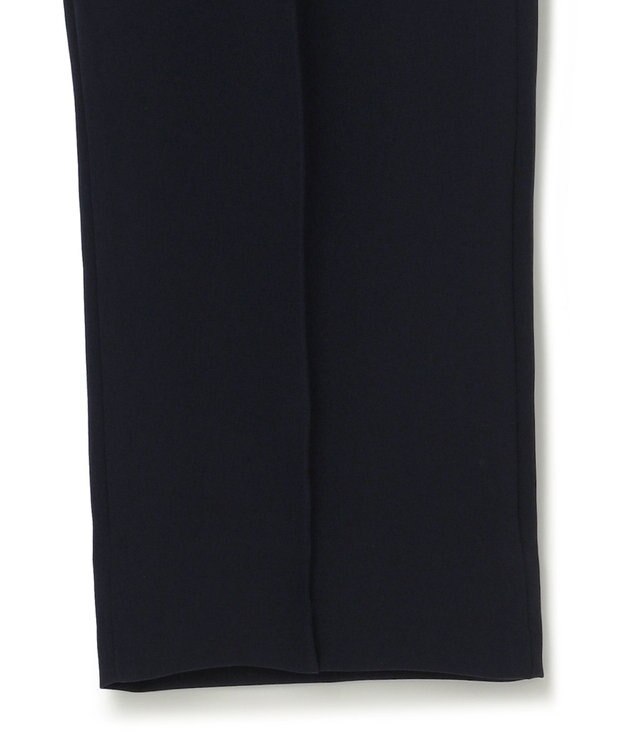 ICB L 【洗える】ライトダブルクロス ストレートパンツ ネイビー系