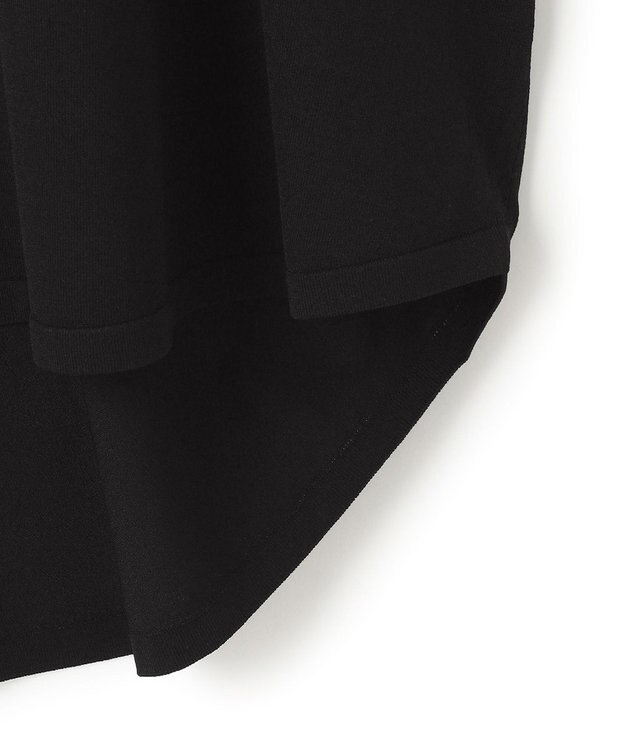 ICB L 【接触冷感・洗える】 VIS/NYハイゲージ シアーボーダープルオーバー ブラック系