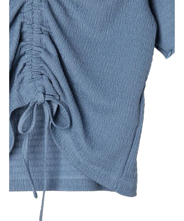 earth music&ecology ポコポコギャザードロストプルオーバー Grayish Blue