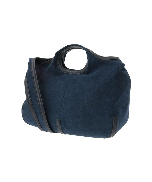 genten タンニンキャンバス 2wayショルダーバッグ ネイビー