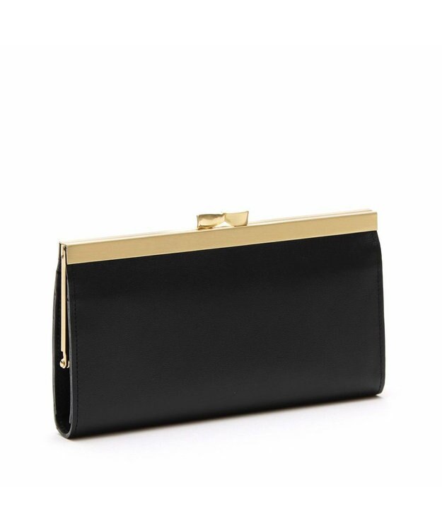 A.D.M.J. 【牛革】セブンティリリィ/ガマグチウォレット ブラック