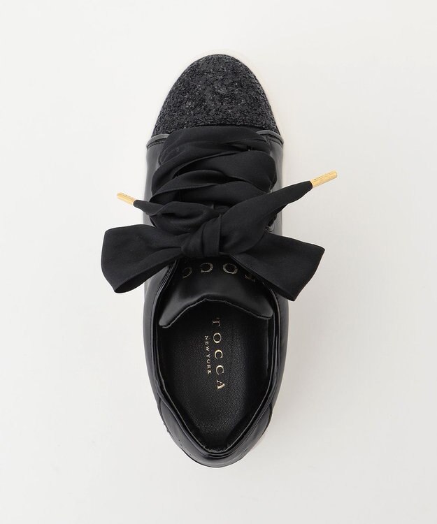 TOCCA 【軽量・抗菌消臭】GLITTER TOE SNEAKERS スニーカー ブラック系