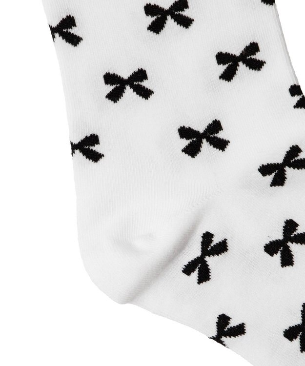 WEGO モチーフ総柄メロークルーソックス ホワイト