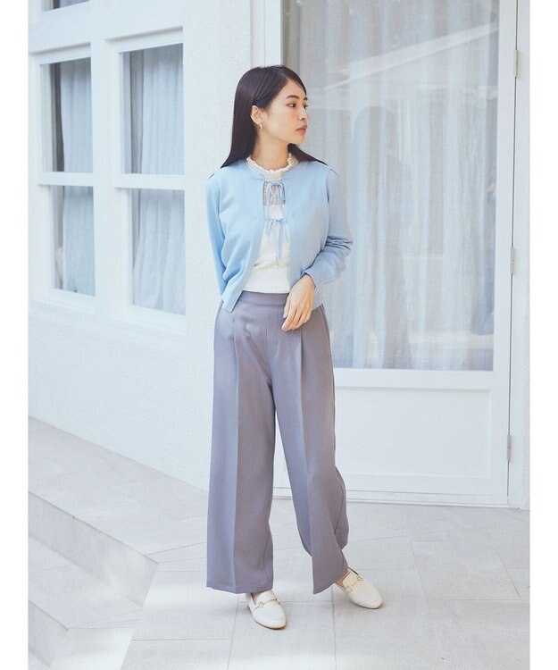 earth music&ecology ストレートパンツ Gray Mixture