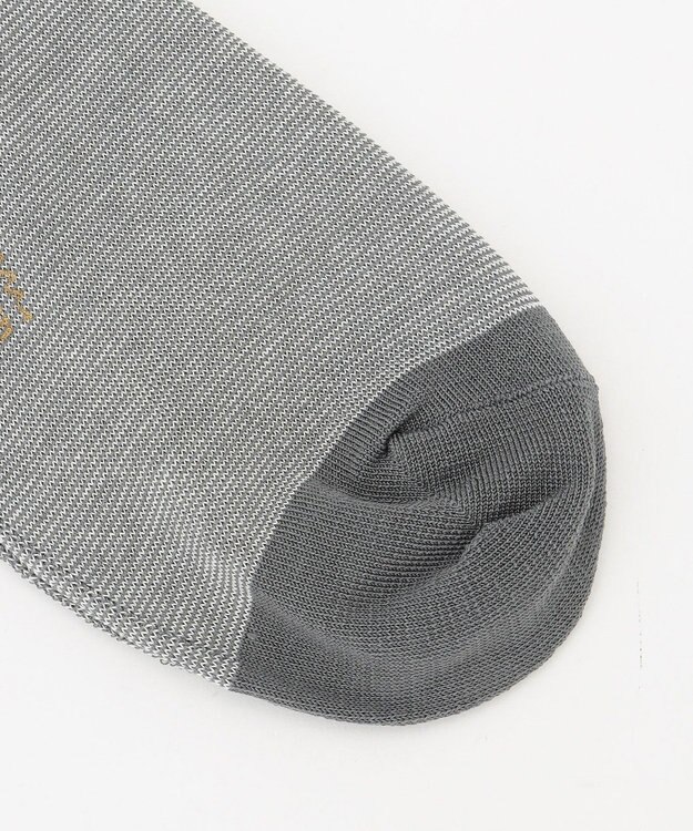 J.PRESS MEN 【定番】ハイゲージボーダーソックス ライトグレー系