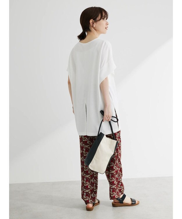 Green Parks 接触冷感袖広チュニック Off White