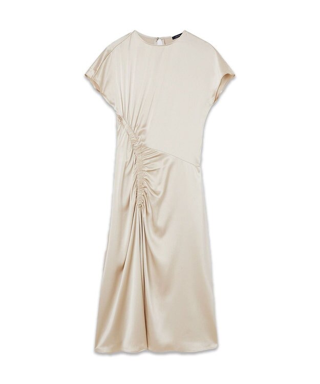 JOSEPH シルクサテンルーシング　ドレス Quail