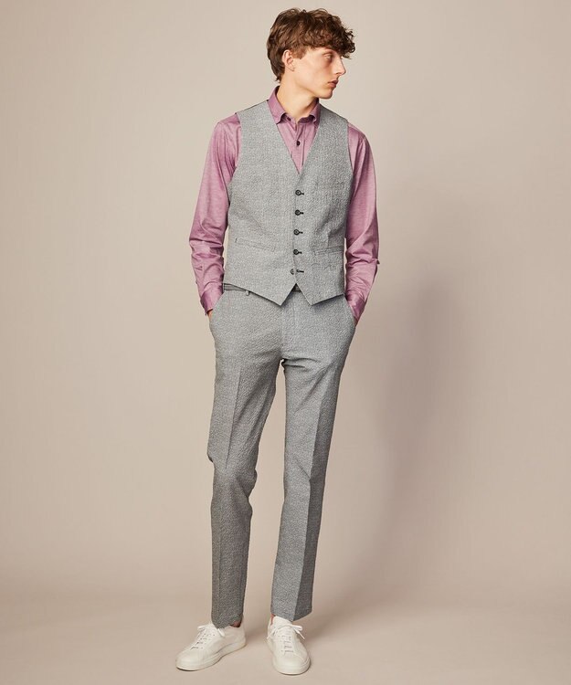 JOSEPH ABBOUD 【ウエストも伸びる！ストレッチ・洗える・軽量・防しわ・速乾・エコ撥水】ライトウェーブ パンツ ライトグレー系