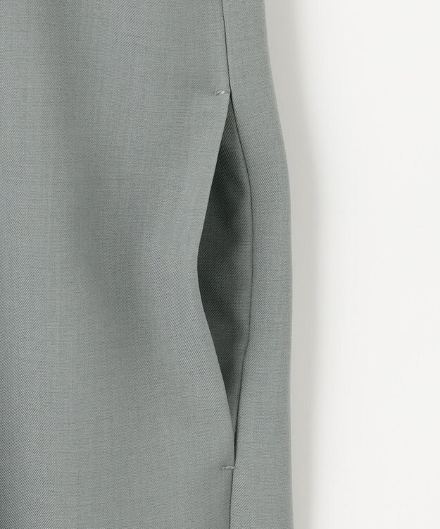 Feroux 【洗える】フリルショルダー サロペット ライトグレー系