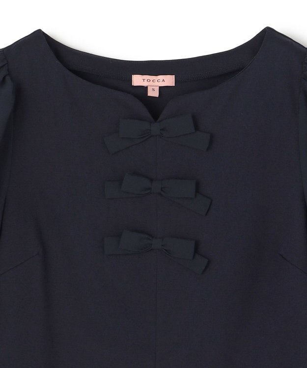 TOCCA 【洗える】LITTLE BOW トップス ネイビー系