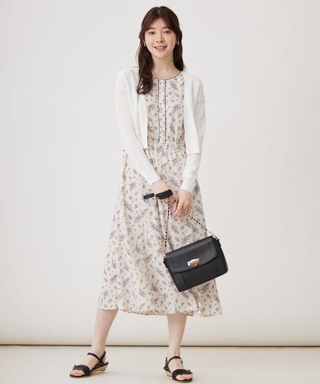 ANY SIS 【接触冷感・UVケア】ショートレングス畔 カーディガン オフ