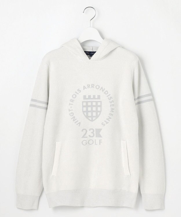 23区GOLF 【WOMEN】【ストレッチ性】フロントロゴ フーディー 日常使いにぴったりな軽やかな1着 ホワイト系